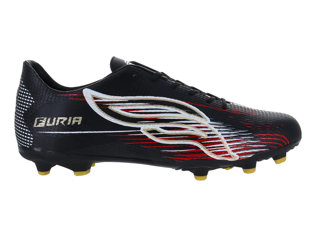 Tenis de Fútbol Furia Negro Rojo y Oro para Hombre