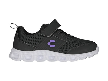 Tenis Charly Light Sport Negro y Lila para Niña