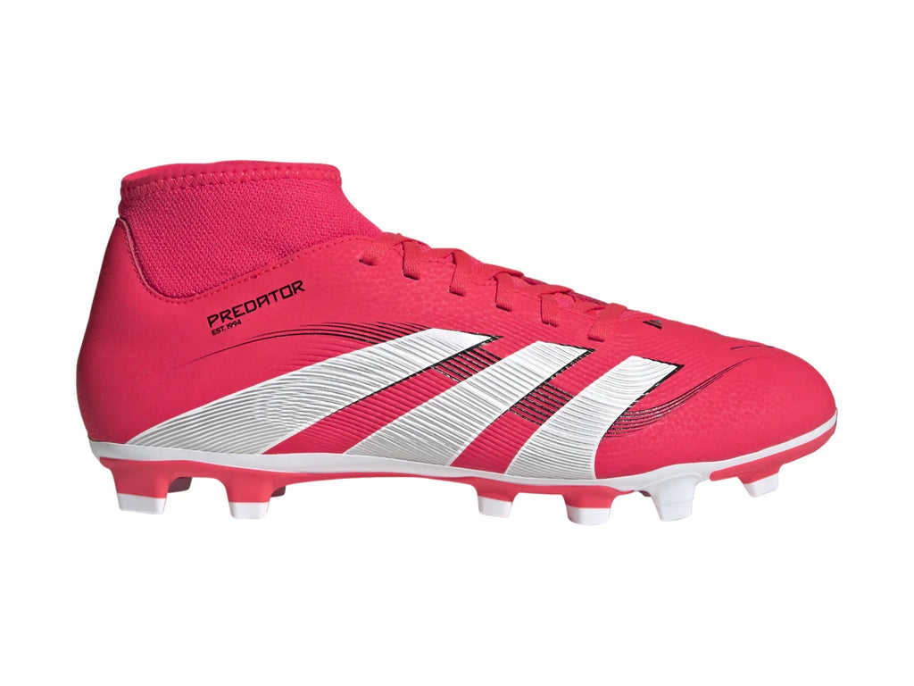 Tenis Adidas Predator Club Sock Firme Rojo y Blanco para Hombre