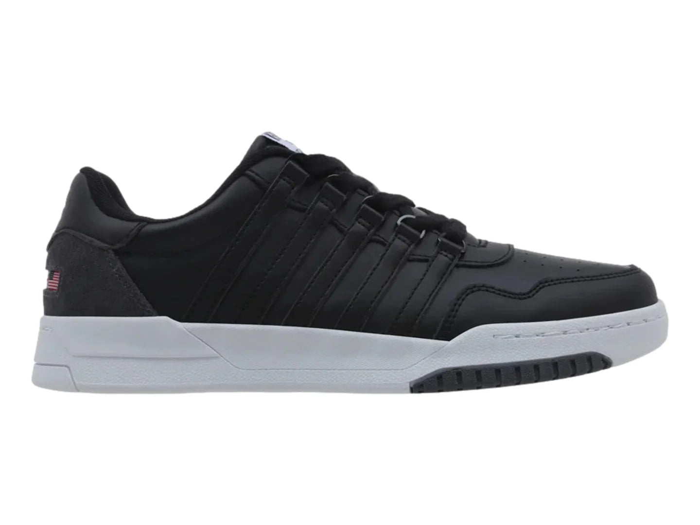 Tenis K Swiss Lawn Court Negro y Gris para Hombre