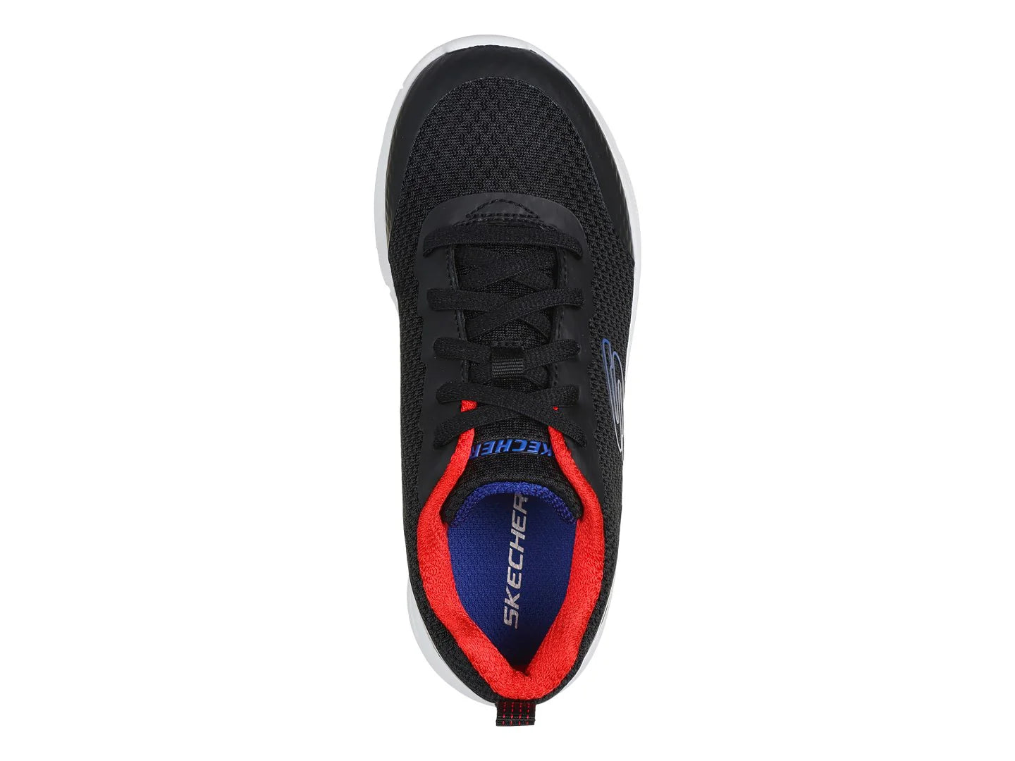 Tenis Skechers Microspec Max Negro Rojo Azul para Niño