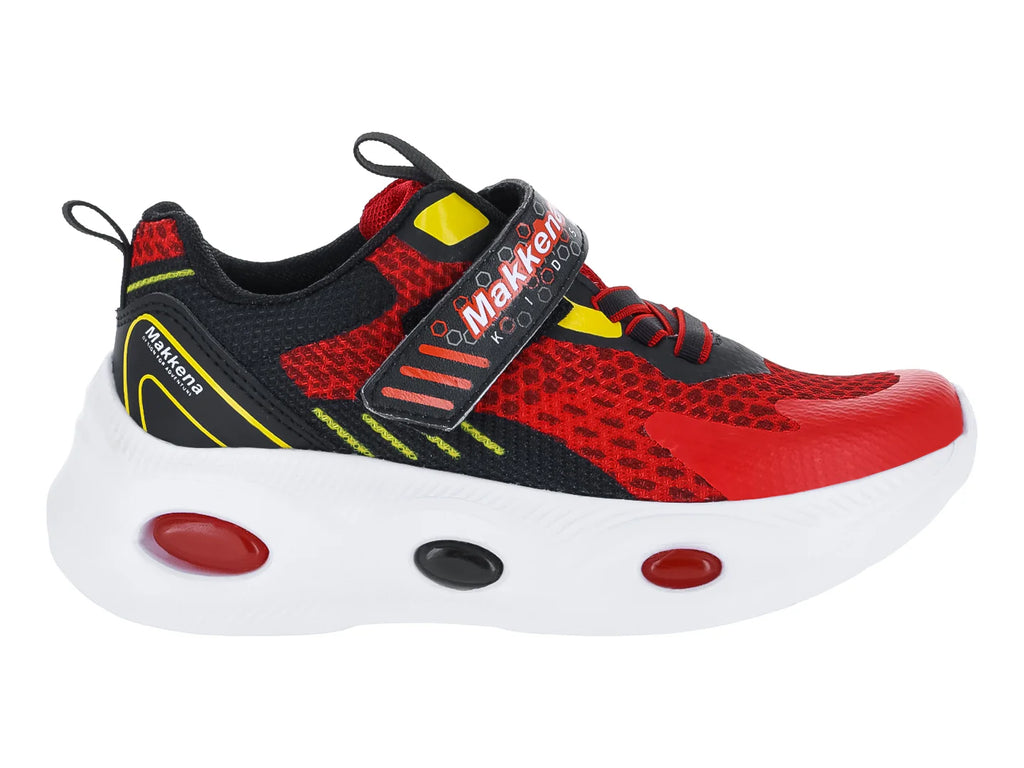 Tenis Makena Rojo Negro para Niño