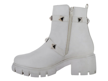 Botines Lady Paulina Blanco con Plataforma para Mujer
