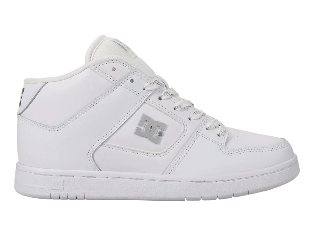 Tenis DC Shoes Manteca 4 Mid Blancos y Plata para Mujer