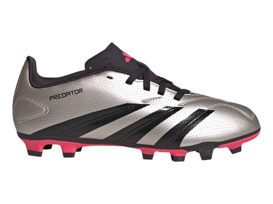 Tenis Adidas Predator Club FXG Plata para Niño