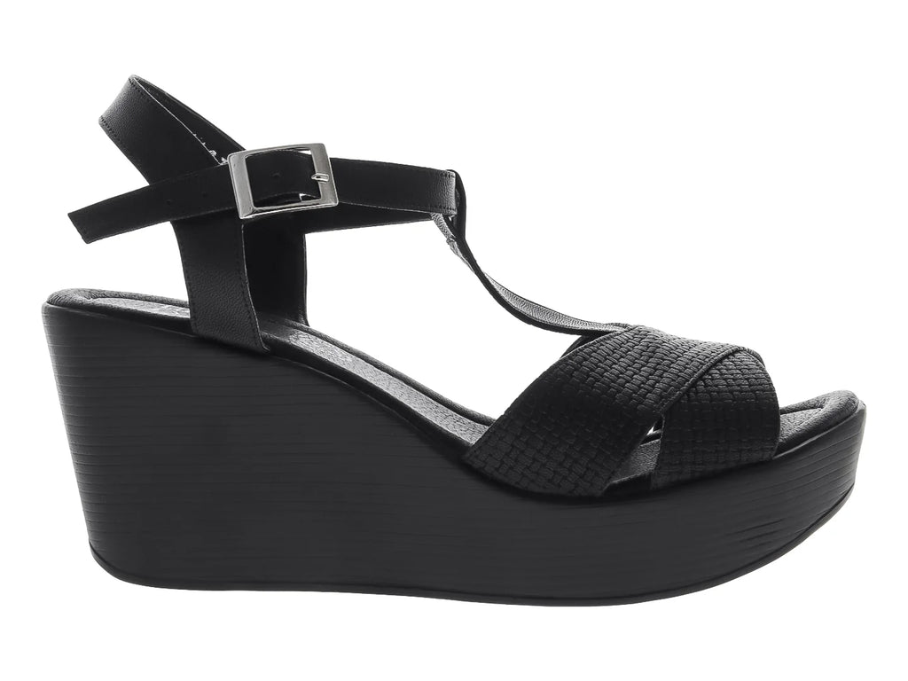 Sandalias de Plataforma Luna Rosa Negro para Mujer
