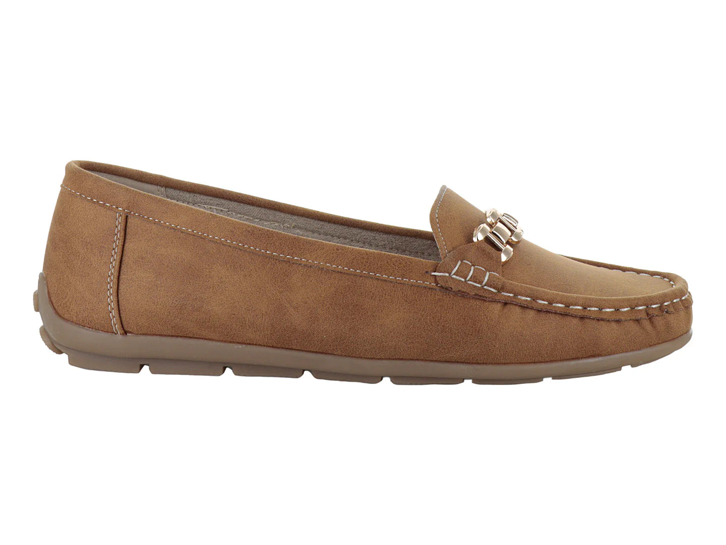 Zapatos Casuales Comfort Fit Color Camel para Mujer
