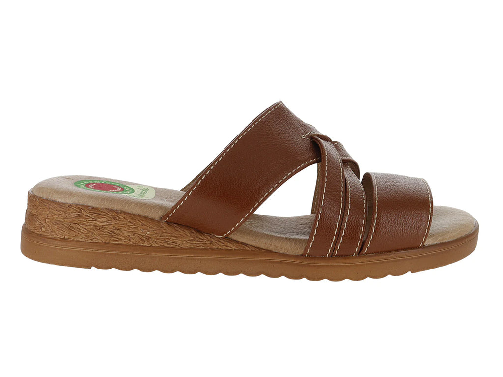 Sandalias Confort Capricho Color Brandy para Mujer