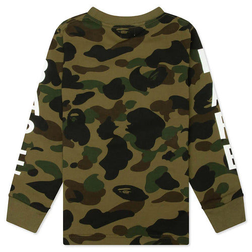 Kids 1st Camo L S Tee Green