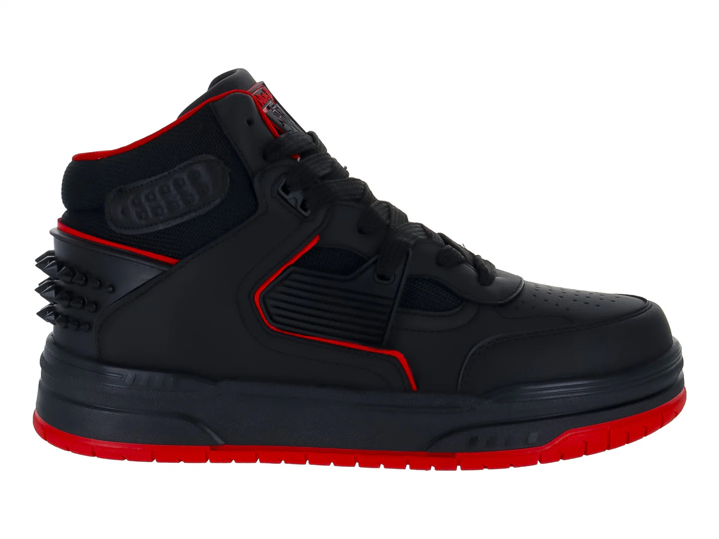 Botines Deportivos Clasben Negro y Rojo para Hombre