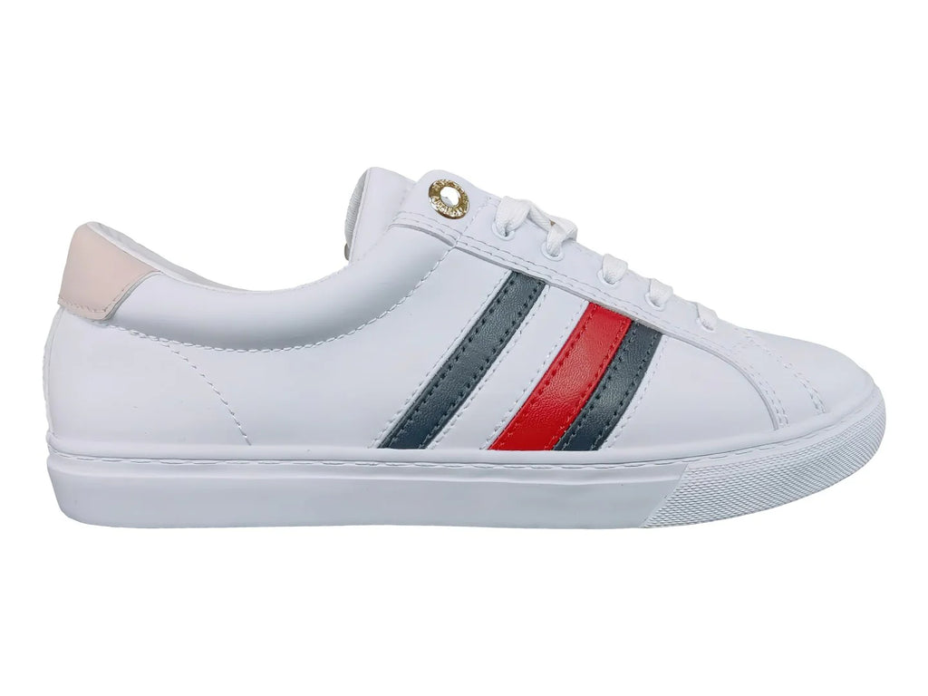 Tenis Tommy Hilfiger Court Stripes Blanco para Mujer