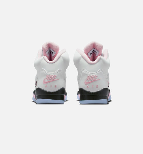 Air Jordan 5 Retro Medium Soft Pink Grade School Lifestyle Shoe White Medium Soft Pink Black Free Shipping