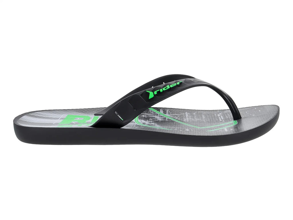 Sandalias Rider Negro Verde para Hombre