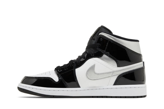 Jordan 1 Mid SE Black White Metallic Silver