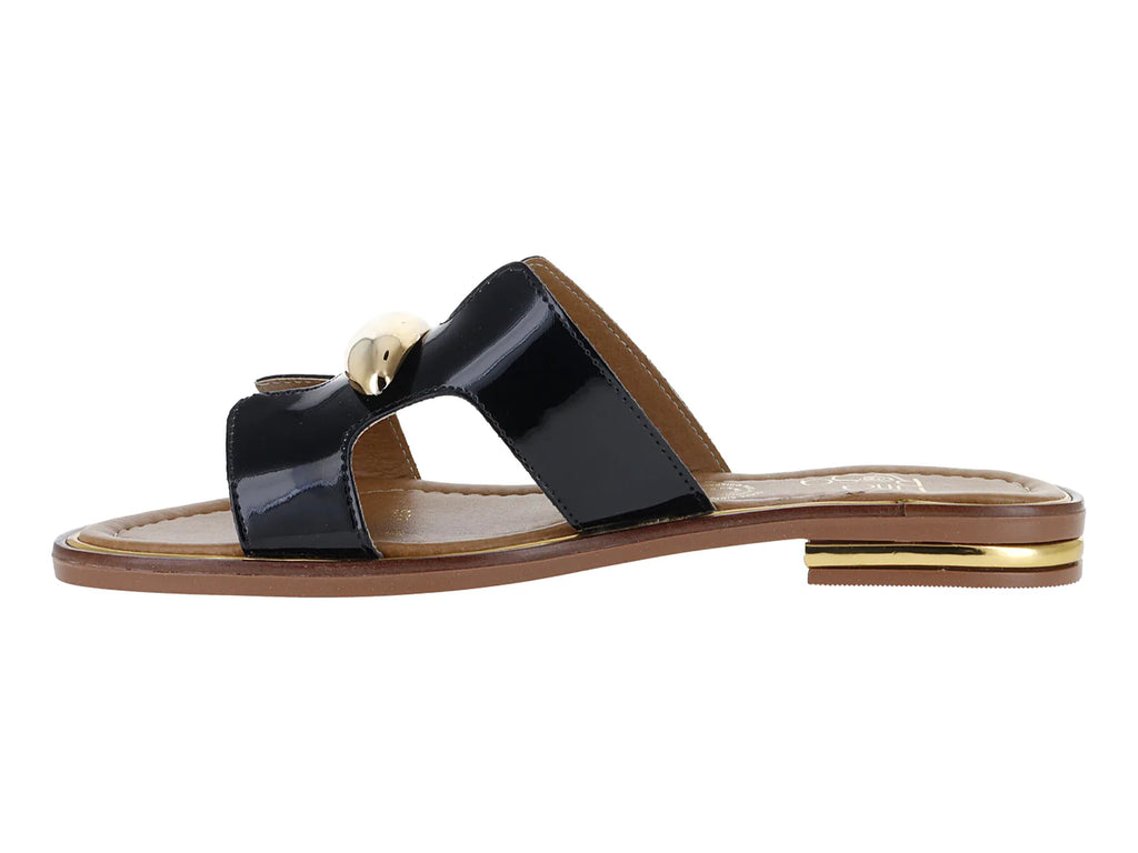 Sandalias Luna Rosa Negro Charol para Mujer