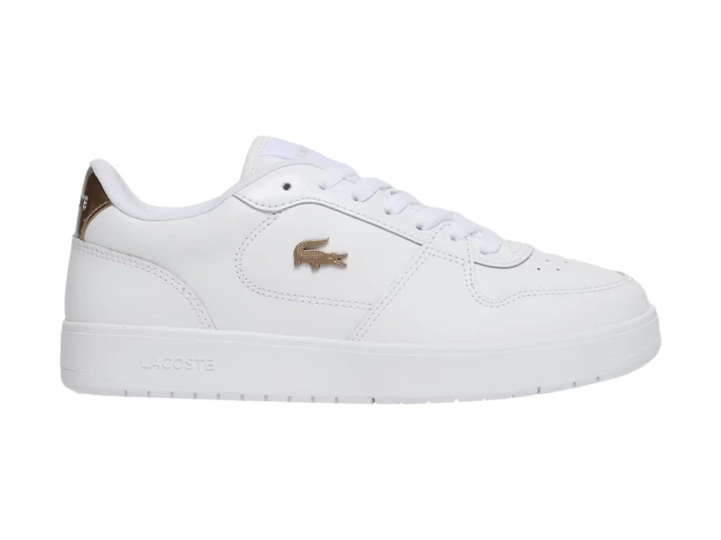 Tenis Lacoste Court Ace Blanco con Bronce para Mujer