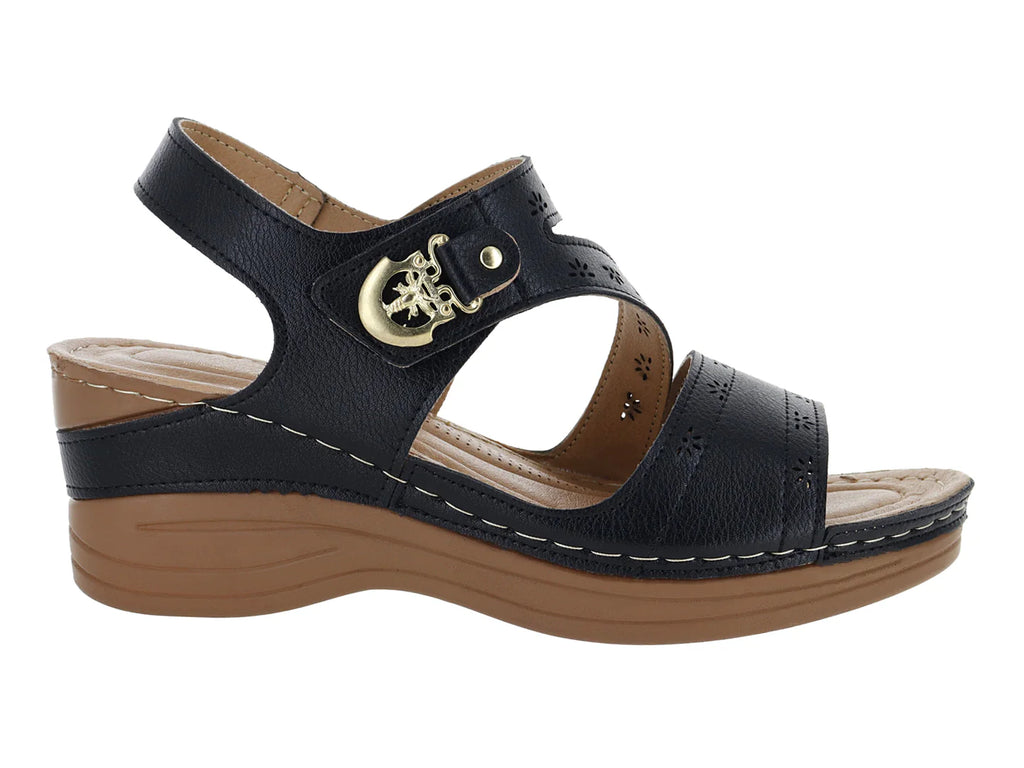 Sandalias Mas Descanso Negro para Mujer