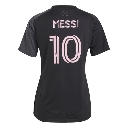 adidas Womens Inter Miami CF Messi Away Jersey 25 26 Black