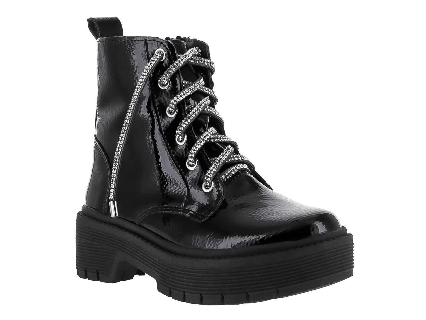Botas Mia Bonita de Charol Negro para Niña