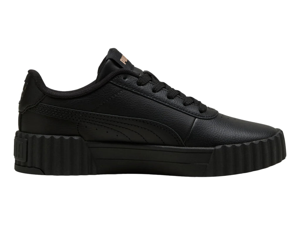 Tenis PUMA Carina 30 Negro y Oro para Niño