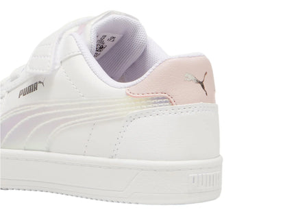 Tenis PUMA Caven 20 Holo Blanco y Malva para Niña