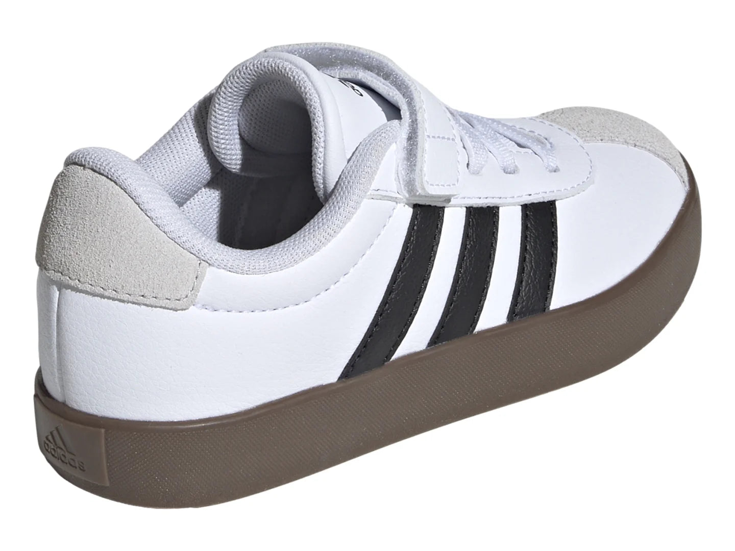 Tenis Adidas VL Court 30 Blanco y Negro para Niño