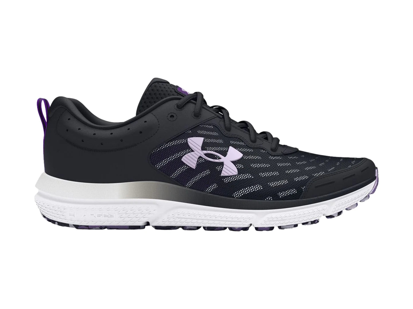 Tenis Under Armour Charged Assert 10 Negro y Blanco para Mujer