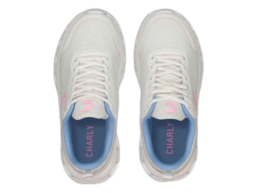 Tenis Charly Blanco Azul Rosa para Mujer
