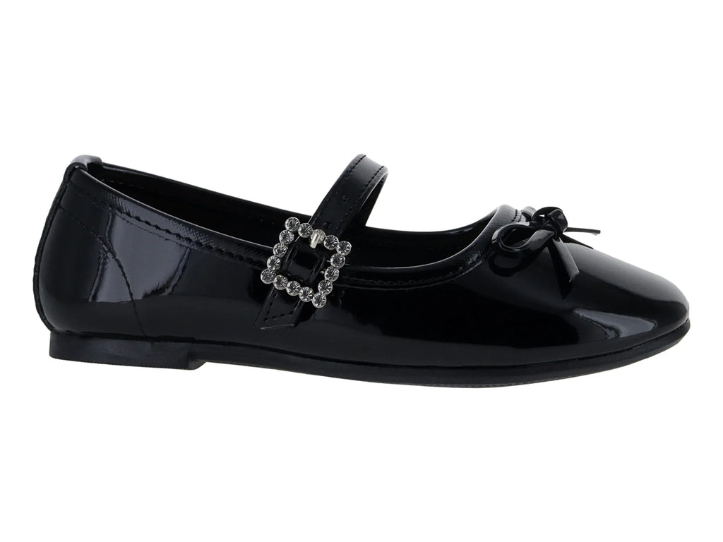 Zapatos Ballerinas Roze Negro de Charol para Niña