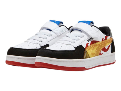 Tenis PUMA Caven 20 Hot Wheels Negro y Rojo para Niño