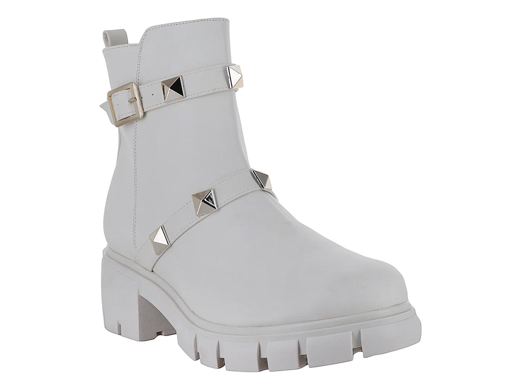 Botines Lady Paulina Blanco con Plataforma para Mujer