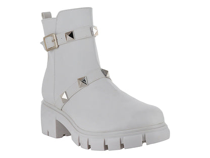 Botines Lady Paulina Blanco con Plataforma para Mujer