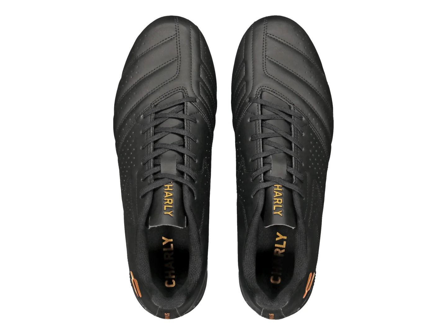 Tenis de Fútbol Charly Negro con Oro para Hombre