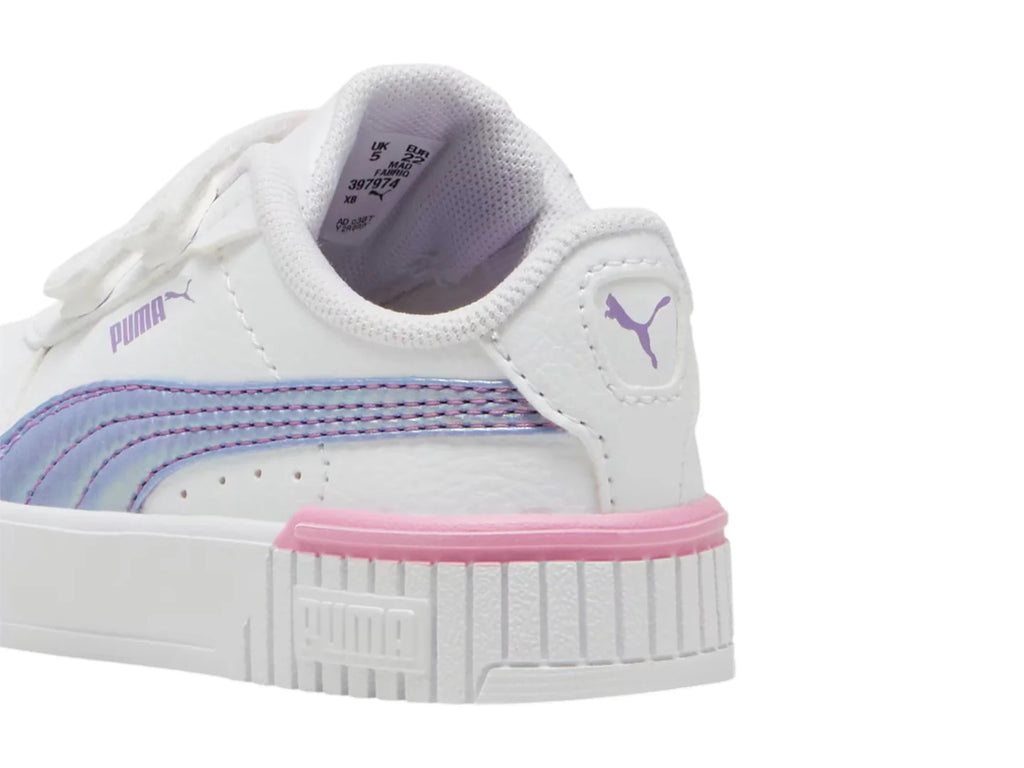 Tenis PUMA Carina 20 Bouncy Sky Blanco y Lavanda para Niña