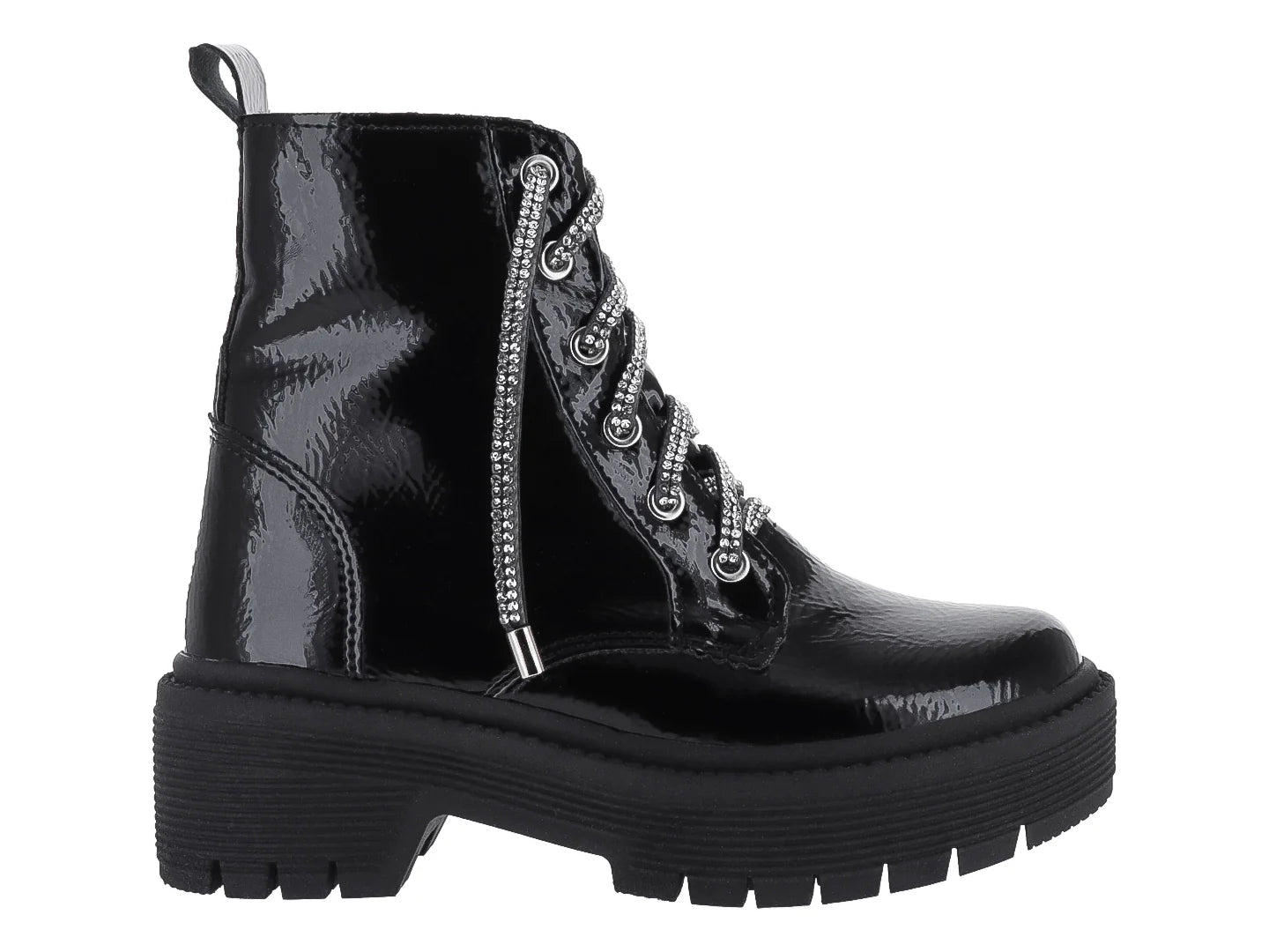 Botas Mia Bonita de Charol Negro para Niña