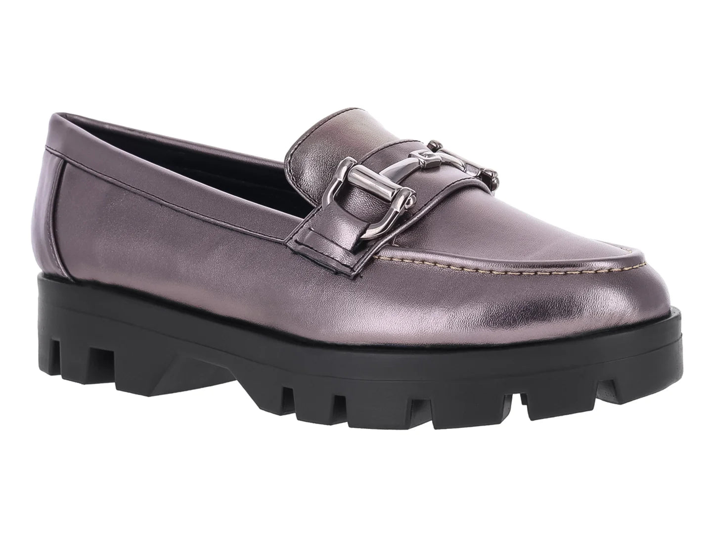 Mocasines Clinton Metalizados Color Inox para Mujer