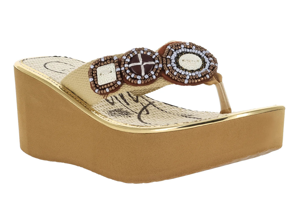 Sandalias SARY Beige de Plataforma para Mujer