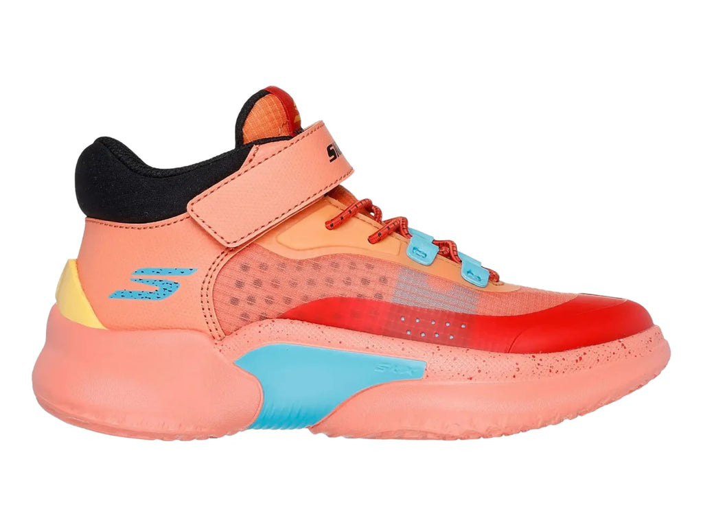 Tenis Skechers SKX Court Hype Naranja para Niño