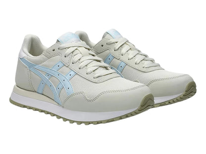 Tenis ASICS Tiger Runner LL Crema y Azul Claro para Mujer