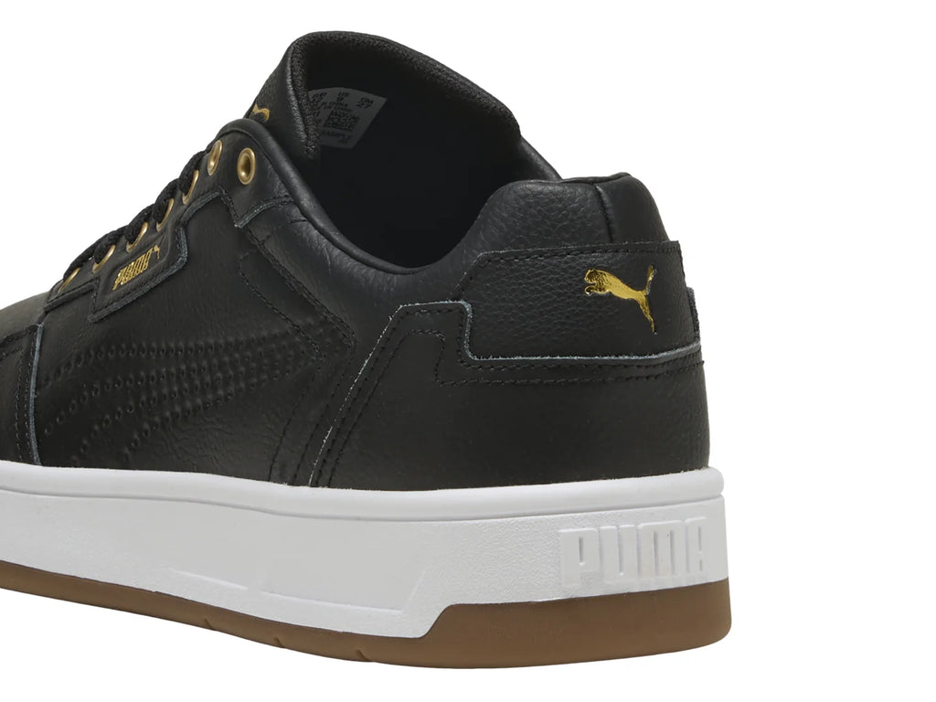 Tenis PUMA Court Classic Lux Negro y Dorado para Hombre