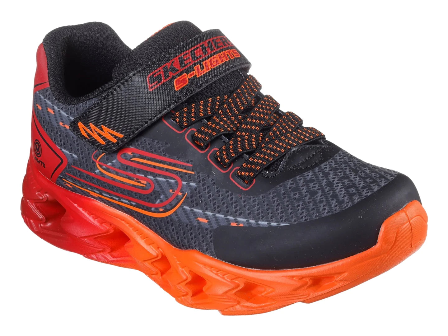 Tenis Skechers Vortex 20 Negro y Rojo para Niño