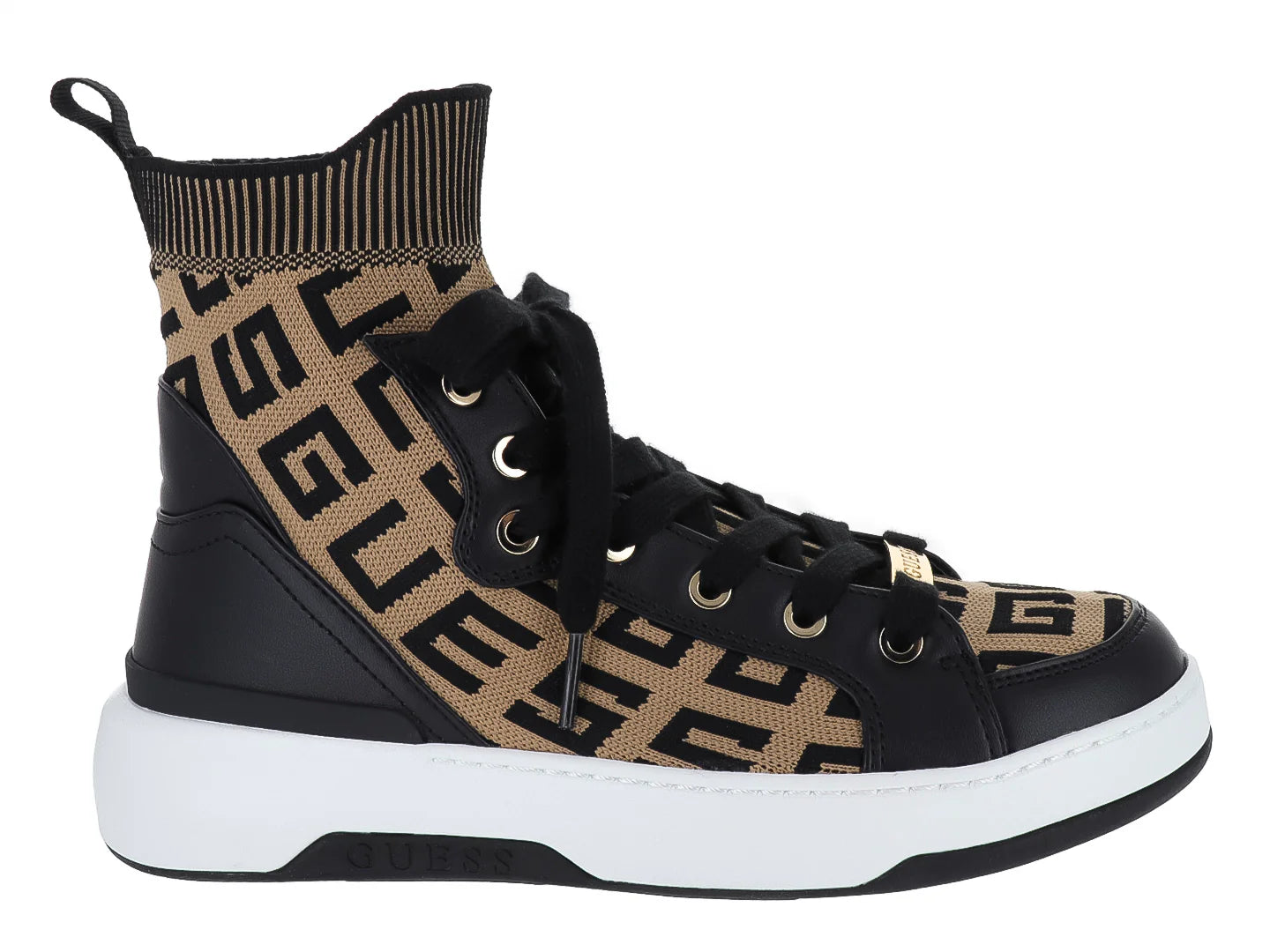 Tenis Guess Negro y Café para Mujer