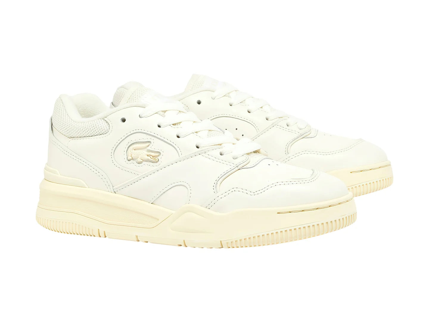 Tenis Lacoste Lineshot 224 Blanco y Amarillo para Mujer
