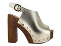 Sandalias de Tacón Edimag Color Oro para Mujer
