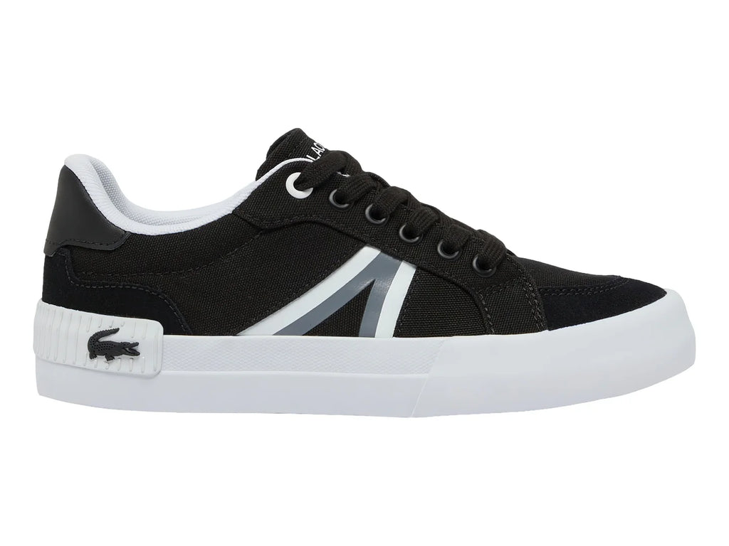 Tenis Lacoste Negro y Blanco para Niño