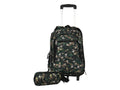 Mochila Terry Rodante Aviones Verde Militar para Niño