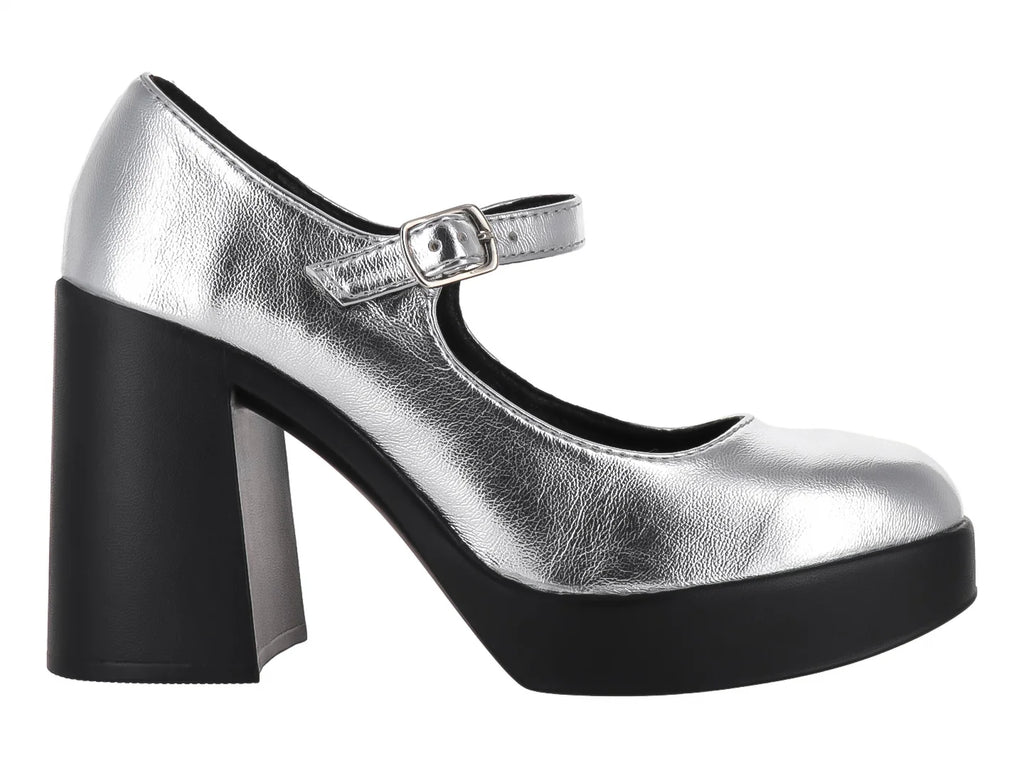 Zapato de Tacón Plata Nomadas para Mujer