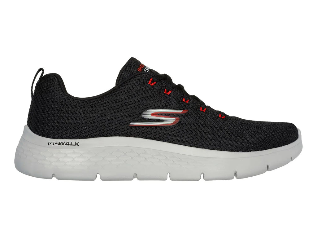 Tenis Skechers Go Walk Flex Negro con Rojo para Hombre