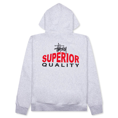 Superior Quality Zip Hoodie Ash Heather