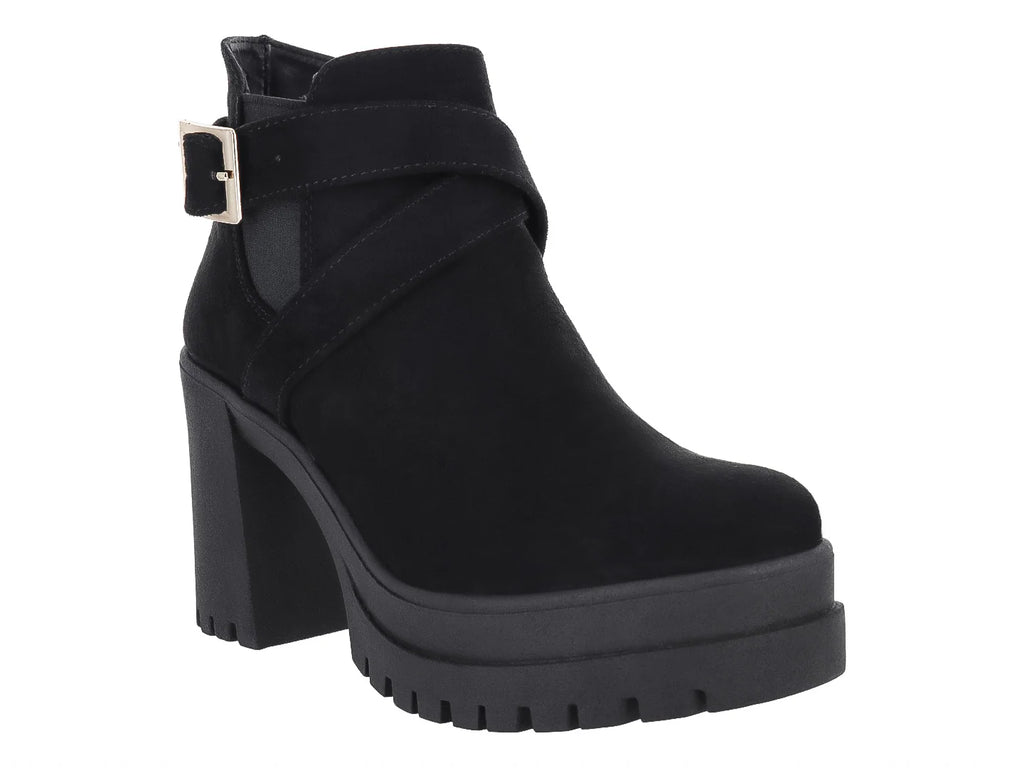Botines Luna Rosa Negros para Mujer